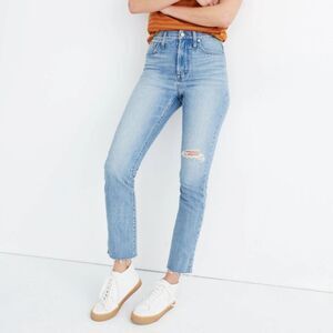 Madewell the perfect vintage jean size 27/4 light wash distressed high rise